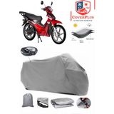 Rmg Moto Gusto Velocity 50 Branda Gri Arka Çanta Uyumlu(Topcase) Motosiket Brandası Motor Örtüsü Çadır Su Geçirmez Motosiklet Kılıfı Motor Brandası,lastikli,taşıma Torbalı