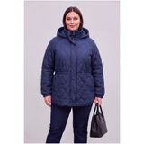 RMG Rahat Ve Isı Performanslı Büyük Beden Kapitone Mont Lacivert