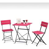 RMM Group Masa Sandalye Katlanır Bistro Seti - Pembe