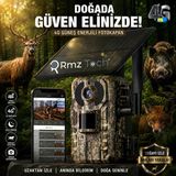 Rmztech S440h 4G Sim Kartlı Güneş Enerjili Fotokapan Kamera 3Mp Ip66 Su Geçirmez 128Gb Destekli Yaban Hayatı Kamerası