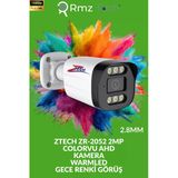 Rmztech Ztech 2Mp 2.8Mm Gece Renkli Görüş Colorvu Ahd Güvenlik Kamerası Zr-2052 Warmled Fullcolor
