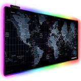 rnairni Genişletilmiş RGB Oyun Fare Altlığı, Oyuncular için Ekstra Büyük Oyun Fare Altlığı, 10 Aydınlatma Modlu Su Geçirmez Ofis Masaüstü Matı, PC Bilgisayar RGB Klavye Fare için - 31,5 inç x 15 inç x 4 mm