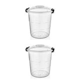 RNL04 2 Adet 30 Litre Şeffaf Plastik Bakliyat Kovası 1112_90_2