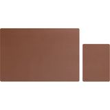 Roarcraft Kahverengi Deri Masa Matı ve Mouse Pad Seti - Antik Kahverengi - Standart