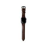 Roarcraft Tek Katlı El Yapımı Seri 9/8/7/se/6/5/4/ultra Uyumlu Apple Watch Antik Kahve Deri Akıllı Saat Kordon - Kahverengi