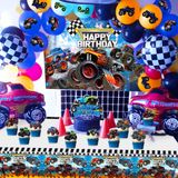 Roaring Good Time Canavar Kamyonlar Doğum Günü Dekorasyonu Canavar Kamyonlar Parti Malzemeleri Canavar Kamyonlar Balonlar Canavar Kamyonlar Doğum Günü Pastası Dekorasyon Canavar Kamyonlar Doğum Günü Afişi