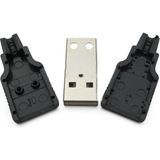 Rob Ada 4 Pin USB Erkek Soket Plastik Kapaklı Bağlantı