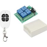 Rob Ada 433MHz RF 4 Kanal Röle Modül DC 12V 4 Buton Kumanda Kablosuz Motor Pompa Fan Lamba Perde Akıllı Ev