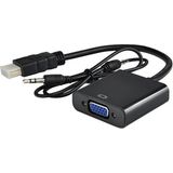 Rob Ada HDMI To VGA Kablo Monitör Tv Çevirici Dönüştürücü Kablo + Ses Kablo Destekli