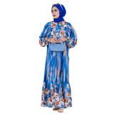 Robalı Bahar Elbise-Mavi