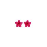 Roberta Lorenz Kadın Ikili Mini Lotus Fuşya Mandal Toka | Çiçek Toka | Aloha | Plumeria Kreasyonu