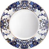 Roberto Cavalli Azulejos Mavi Beyaz Desenli Porselen Çukur Tabak 22 cm - Standart