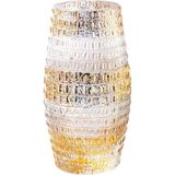 Roberto Cavalli Crocodile Gold Yılan Derisi Deseni Altın Dekorlu Kristal Vazo - Standart
