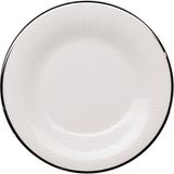 Roberto Cavalli Lizzard Platin Yılan Derisi Desenli Porselen Ekmek ve Tatlı Tabağı 16,5 cm - Beyaz - Standart