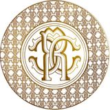 Roberto Cavalli Monogram Gold Altın Dekorlu Porselen Servis Tabağı ve Supla 32 cm - Standart