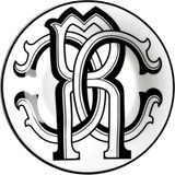 Roberto Cavalli Monogram Siyah Beyaz Desenli Porselen Ekmek ve Tatlı Tabağı 16,5 cm - Standart