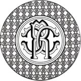 Roberto Cavalli Monogram Siyah Beyaz Desenli Porselen Servis Tabağı ve Supla 32 cm - Standart
