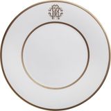 Roberto Cavalli Silk Gold Beyaz Porselen Pasta Tabağı 21 cm - Standart