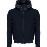 Roberto Ricci Designs Koyu Lacivert Erkek Slim Fit Kapitone Mont Hard Duck Hood Zip Soft Jacket - 54