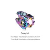 ROBESBON Lunje Alüminyum Colorful Rainbow Bisiklet Gidon Boğazı