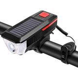 Robesbon Solar Güneş Enerjili USB Şarjlı Bisiklet Lambası Fener Ön Far Işık Aydınlatma Kornalı
