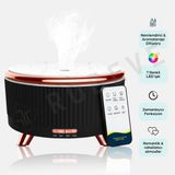 Robeve 500 ml Uzaktan Kumandalı Aroma Difüzörü Hava Nemlendirici Buhar Makinesi – 7 Renk LED Işıklı, 3 Sis Modlu Hava Nemlendirici – Sessiz Çalışan, Zaman Ayarlı & Otomatik Kapanmalı Difüzör - Siyah