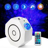 Robeve Altıgen Projektör Lamba – Galaxy Gece Lambası, Bluetooth Hoparlörlü, Renkli Yıldız Gökyüzü Projeksiyonu ile Geceyi Aydınlatın - Nebula Yıldız Gece Lambası Çocuk Gece Lambası - Beyaz