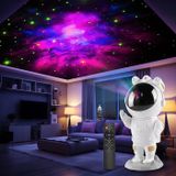 Robeve Astronot Projektör Gece Lambası - Uzaktan Kumandalı Çok Renkli Nebula Yıldızlı Gece Lambası - Zamanlayıcılı