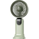 ROBEVE Auhma AUFN19 5 Kademeli Güçlü El Fanı Mini Fan – Şarjlı Taşınabilir Mini Vantilatör, Dijital Ekranlı, Sessiz Çalışma, Uzun Pil Ömrü, Masaüstü & El Tipi Kullanım (Yeşil)