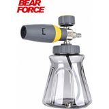 Robeve Bear Force Active Profesyonel Köpük Aparatı 1 L – Nikel Kaplama Pirinç Gövde, 4000 Psı / 280 Bar Foam Cannon, 1/4” Quick Plug, Ayarlanabilir Sprey ve Şampuan Oranı - 1/4" Quick Plug - Gri