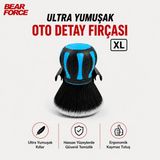 Robeve Bear Force Xl Ultra Yumuşak Oto Detay Fırçası | Araç Iç ve Dış Temizlik Fırçası | Ergonomik Tutuş | Çizmeden Temizlik | Stand Dahil | Jant, Havalandırma, Torpido ve Detay Temizleme Fırçası - Siyah - Mavi