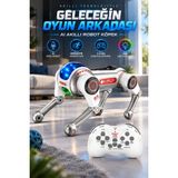 Robeve Blic Brb1 Aı Akıllı Robot Köpek – Sesli Komutlu, Programlanabilir, 2.4 Ghz Uzaktan Kumandalı Akrobatik Robot Oyuncak – Rgb Işıklı, Müzikli, Dans Eden Stunt Robot Kumandalı Oyuncak Aı Oyuncak - Beyaz