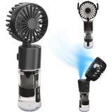 Robeve Elle Tutulabilir Taşınabilir Buharlı Vantilatör Fan Mini Fan – 4 Hız Ayarı, Şarjlı, Misting Özelliği, Kompakt ve Hafif Tasarım, Seyahat ve Ofis Kullanımı Için Ideal Buharlı Vantilatör Fan - Siyah