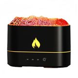 Robeve Işıklı Alev Efektli Aroma Difüzörü – 7 Renk Rgb Alevli Hava Nemlendirici Buhar Makinesi, Sessiz Ultrasonik Teknoloji | Şık Dekoratif Tasarım ile Aromaterapi ve Ambiyans Aydınlatması - Siyah
