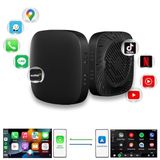 ROBEVE Kablosuz CarPlay & Android Auto Akıllı Multimedya Kutusu – Android 10 Tabanlı 2 GB RAM + 32 GB ROM AI Box | Dual-Band Wi-Fi (2.4 GHz & 5 GHz) & Bluetooth ile Tak Çalıştır Kablosuz CarPlay