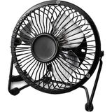 Robeve Masa Üstü USB Fan Soğutucu Vantilatör Klima USB Girişli Metal Serinletici Fan Vantilatör Masaüstü - Siyah