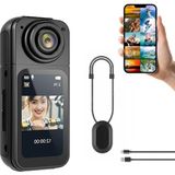 Robeve Mini Taşınabilir Aksiyon Kamera – 2.7k Ultra Hd Video, 180° Döner Lens, Wi-Fi Bağlantılı, 1.47″ Hd Ekran, Kompakt Vlogging & Spor Kamerası Mıknatıslı - Siyah