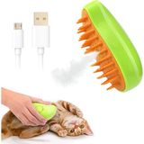 Robeve Şarjlı Buharlı Kedi Fırçası Buharlı Köpek Fırçası Yumuşak Silikon Pet Fırçası Kedi Bakım Fırçası Köpek Bakım Fırçası Buharlı Masaj Fırçası Rahatlatıcı Fırça