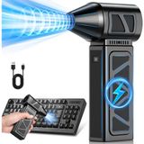Robeve Süper Güçlü Üfleyici Şarjlı Fan Turbo Fan 130000 Rpm Güçlü Fan Vantilatör Üfleyici Süper Turbo Fan Yüksek Hızlı Fırçasız Motor Mini Jet Üfleyici - Siyah