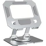 ROBEVE Tablet Standı 360 Derece Dönebilen Tablet Stand Katlanabilir Metal Tablet Tutucu Standı Tablet ve Telefon Tutucu Stant Tablet Tutucu Metal (Metalik Gri)
