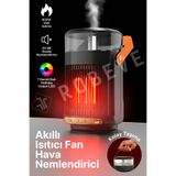 ROBEVE Taşınabilir Fanlı Isıtıcı & Hava Nemlendirici – 7 Renk LED Işıklı, Uzaktan Kumandalı 800W