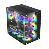 Robin 2 Uzaktan Kumandalı Rgb 7 Fanlı Gaming Akvaryum Siyah Kasa