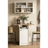Robin Home Alaska Mutfak Masası Yemek Masası Dolaplı Raflı Sepet-Beyaz