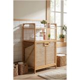 Robin Home Bambu Kirli Sepetli 2 Raflı Çok Amaçlı Banyo Düzenleyici Çamaşır Sepeti Organizer 64*40*95cm