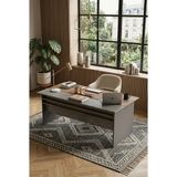 Robin Home Berlin A Ofis Çalışma Masası 180 cm * 90 cm Modern Tasarım Dayanıklı Suntalam Malzeme Vs1-Cga - 180 x 89 x 75 cm - Gri
