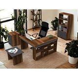Robin Home Boston L Ofis Çalışma Masası Takımı Barok-Antrasit