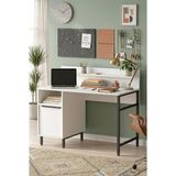 Robin Home Çalışma Masası Genç Çocuk Öğrenci Raflı Dolaplı Beyaz - 120