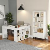 Robin Home Çalışma Masası & Kitaplık 2'li Set Beyaz - 120