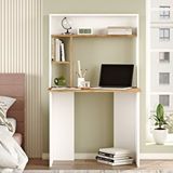 Robin Home Çocuk Genç Ders Çalışma Masası Kitaplık Çam Beyaz