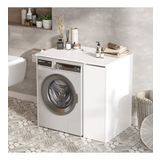 Robin Home Diana Çamaşır Makinesi Dolabı Çekmeceli Beyaz
